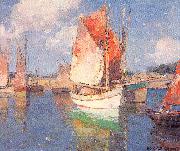 Payne, Edgar Alwin Brittany Boats oil on canvas